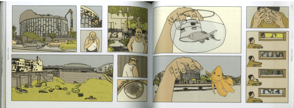 Pages from "Habima" in the anthology Based on A Real City by Nitzan Shorer