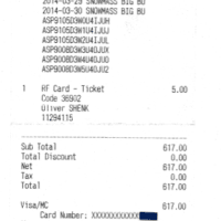 My Life In Receipts: Aspen Skiing Company, $617
