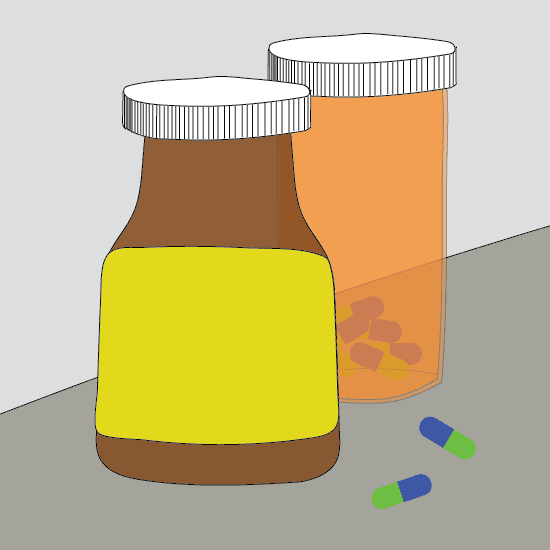 a bottle of vitamins