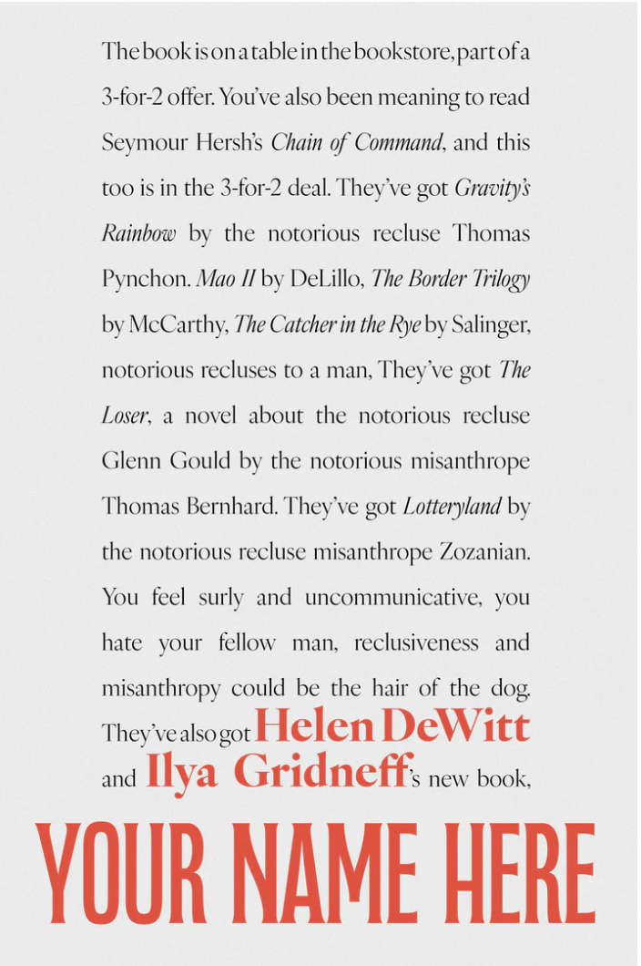 Unwriting the Great American Novel: Helen DeWitt’s “Your Name Here”