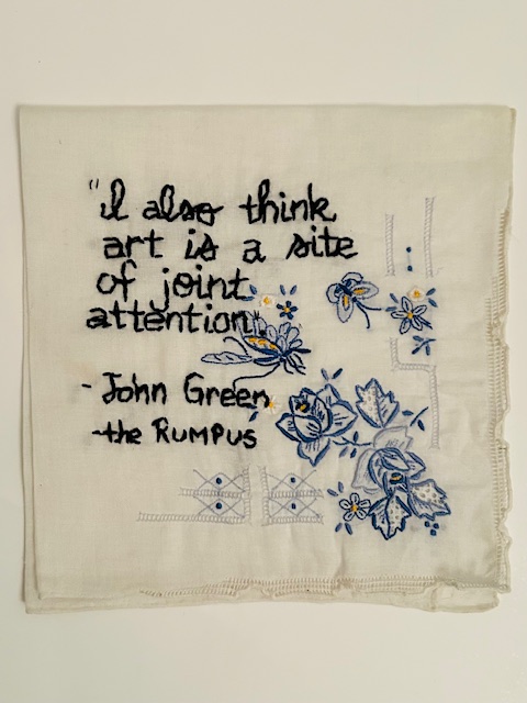Embroidered Art: Diana Weymar on John Green